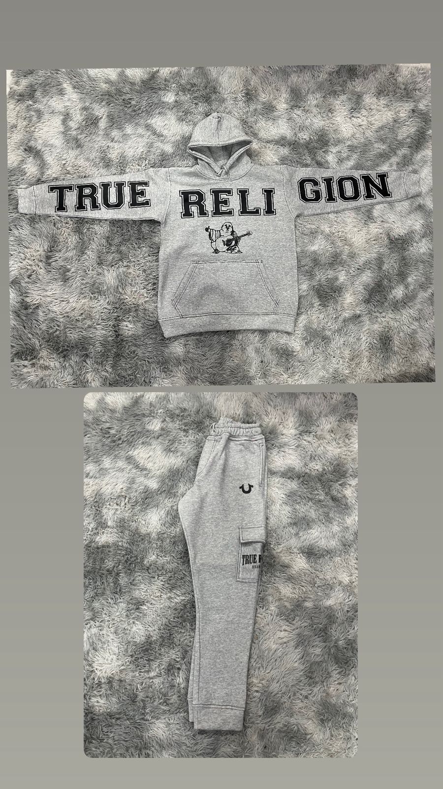 CONJUNTO TRUE RELIJION GRIS