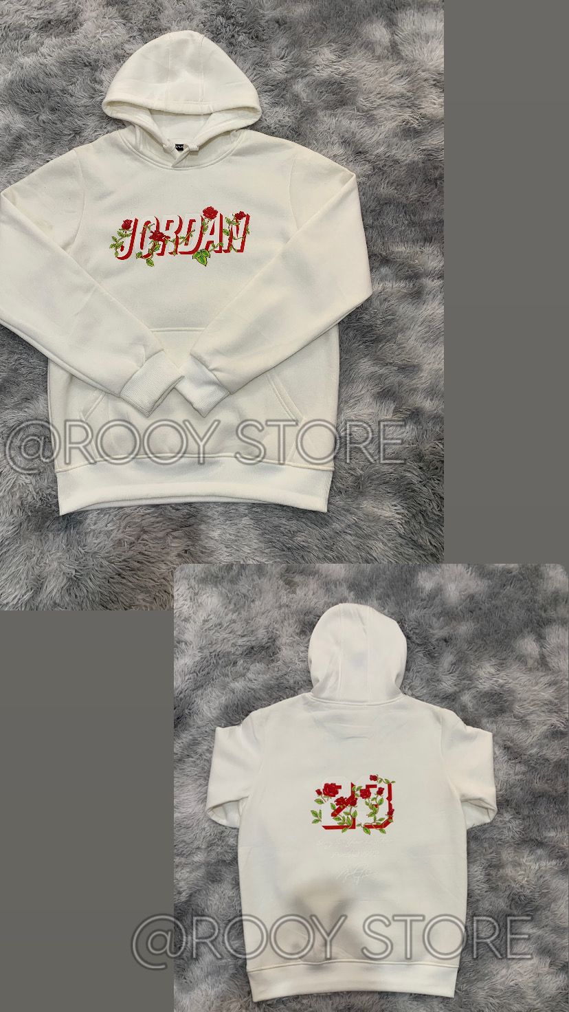 SUDADERA JORDAN ROSAS BLANCA