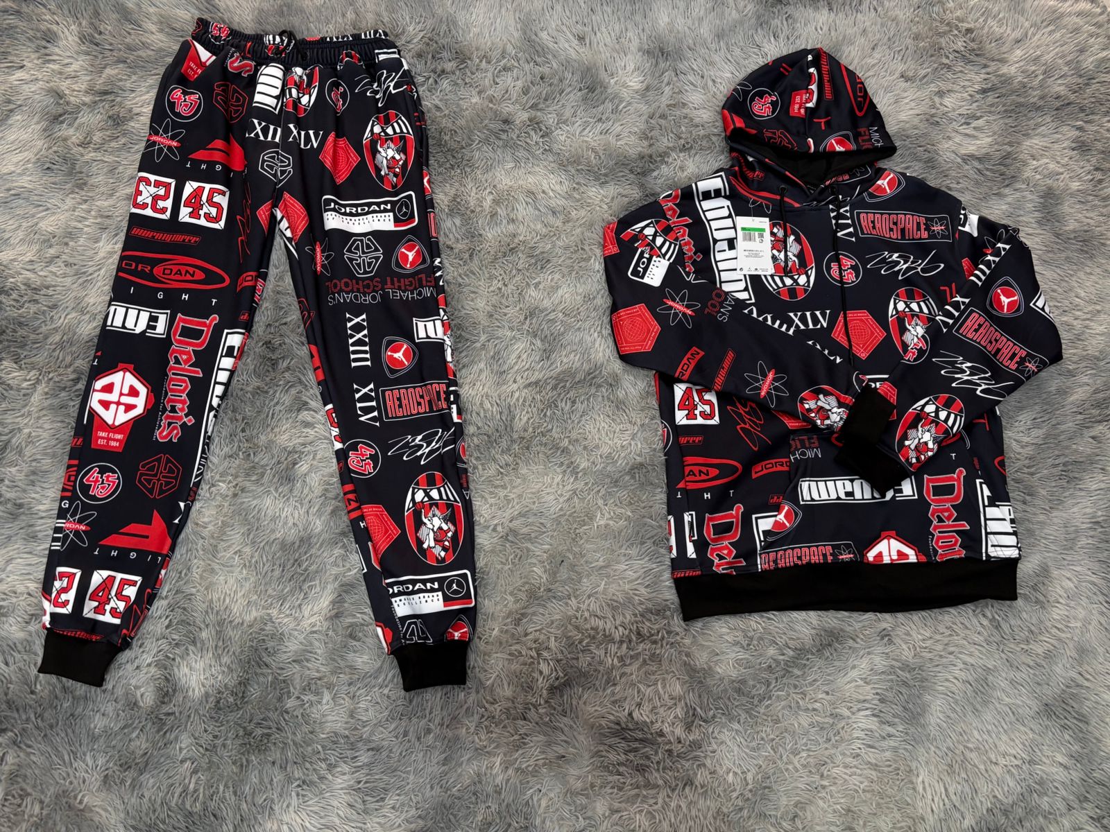 CONJUNTO JORDAN LOGOS ROJO