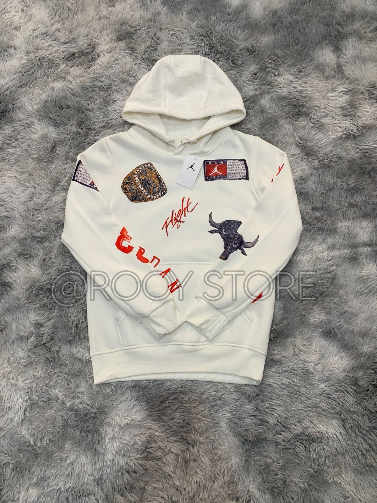 SUDADERA JORDAN BOGUETO BLANCA