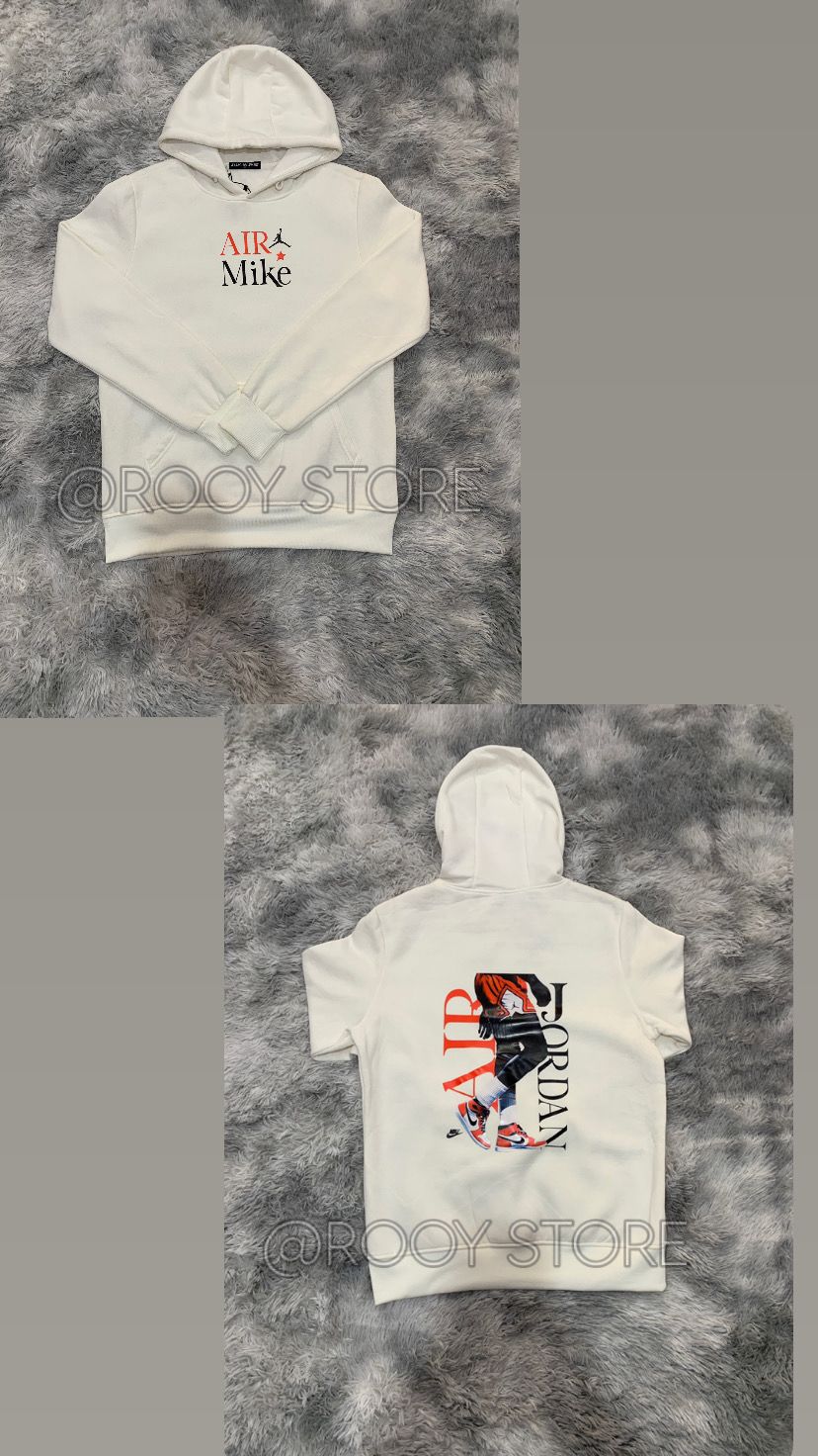 SUDADERA JORDAN AIR MIKE BLANCA